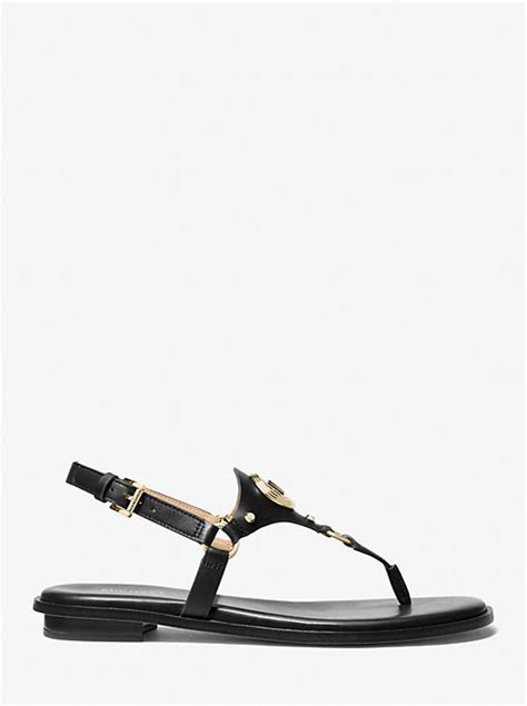 michael kors casey leather sandal|Michael Kors denim sandals.